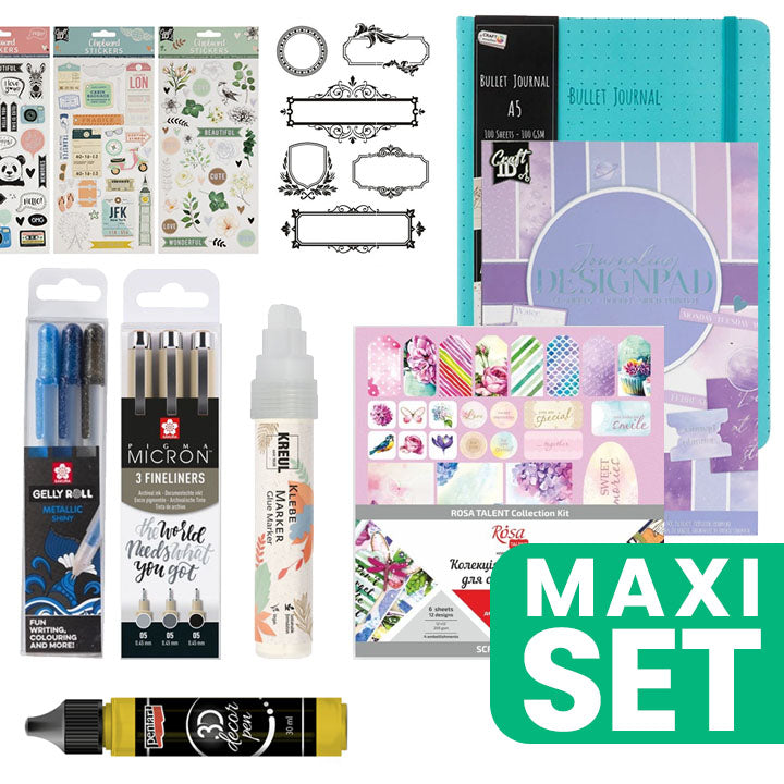 Zestaw do pisania Bullet Journal - Cool Tones | Artmie