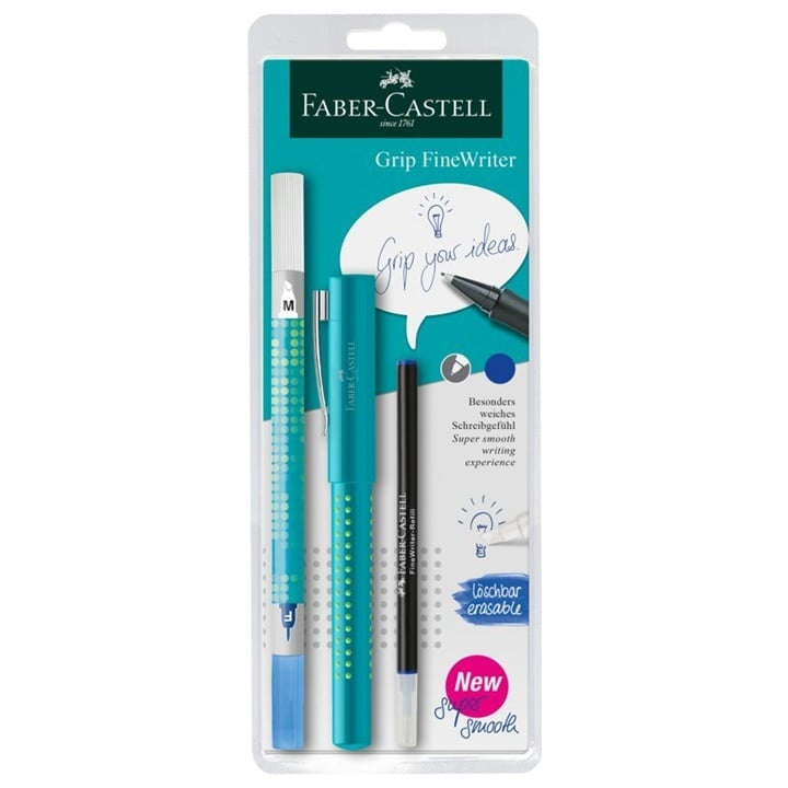 Zestaw do pisania Faber-Castell Grip - kolor turkusowy | Artmie