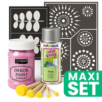Zestaw do renowacji mebli ze srebrną farbą w sprayu - Baby Pink | Artmie