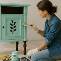 Zestaw do renowacji mebli ze srebrną farbą w sprayu - Egg-Shell White | Artmie