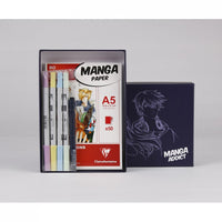 Zestaw do rysowania mangi CLAIREFONTAINE Manga Addict Tombow A5 - 50 arkuszy