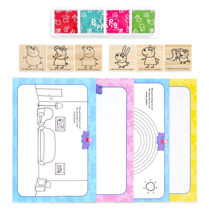 Zestaw drewnianych stempli PEPPA PIG | Artmie