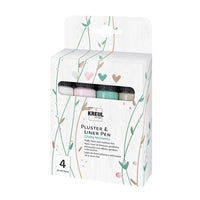 Zestaw farb 3D Pluster and Liner Pen Chalky Moments KREUL / 4 szt | Artmie