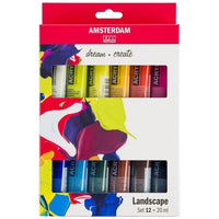 Zestaw farb akrylowych AMSTERDAM Dream and Create Landscape 12 x 20 ml | Artmie