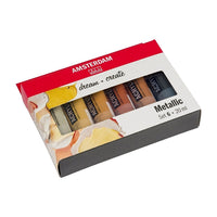 Zestaw farb akrylowych AMSTERDAM Dream and Create Metallic 6 x 20 ml | Artmie