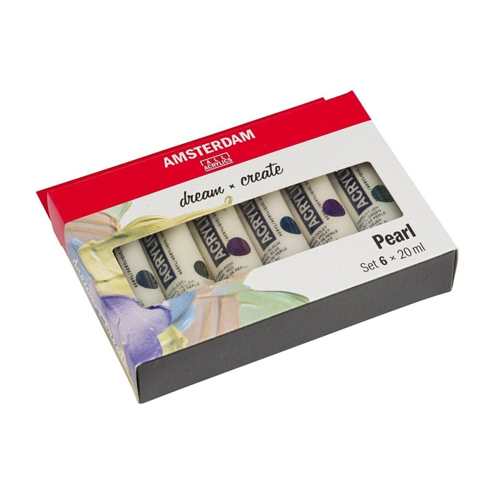 Zestaw farb akrylowych AMSTERDAM Dream and Create  Pearl 6 x 20 ml | Artmie
