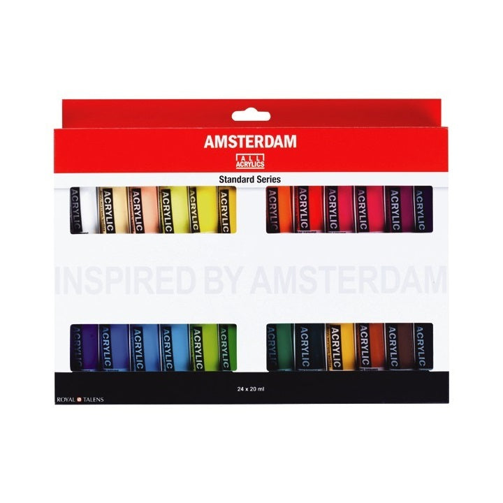 Zestaw farb akrylowych AMSTERDAM Standard Series / 24 x 20ml | Artmie