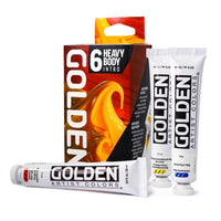 Zestaw farb akrylowych GOLDEN Heavy Body Intro 6 x 22 ml