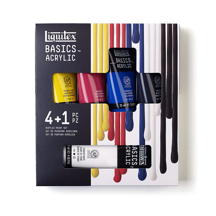 Zestaw farb akrylowych Liquitex Basics / 4 x 75ml   1 x 118ml | Artmie