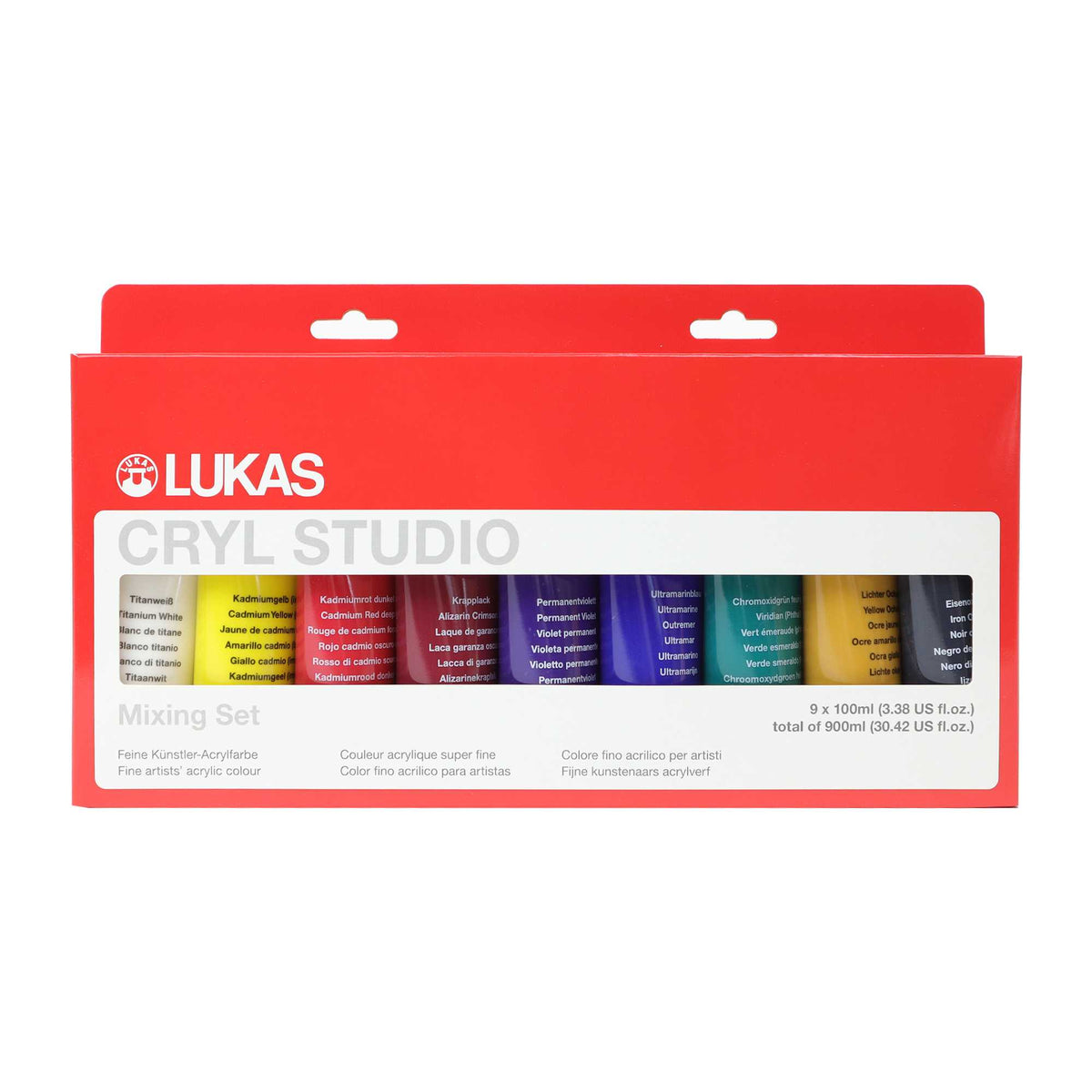 Zestaw farb akrylowych LUKAS Cryl Studio 9 x 100 ml – 1