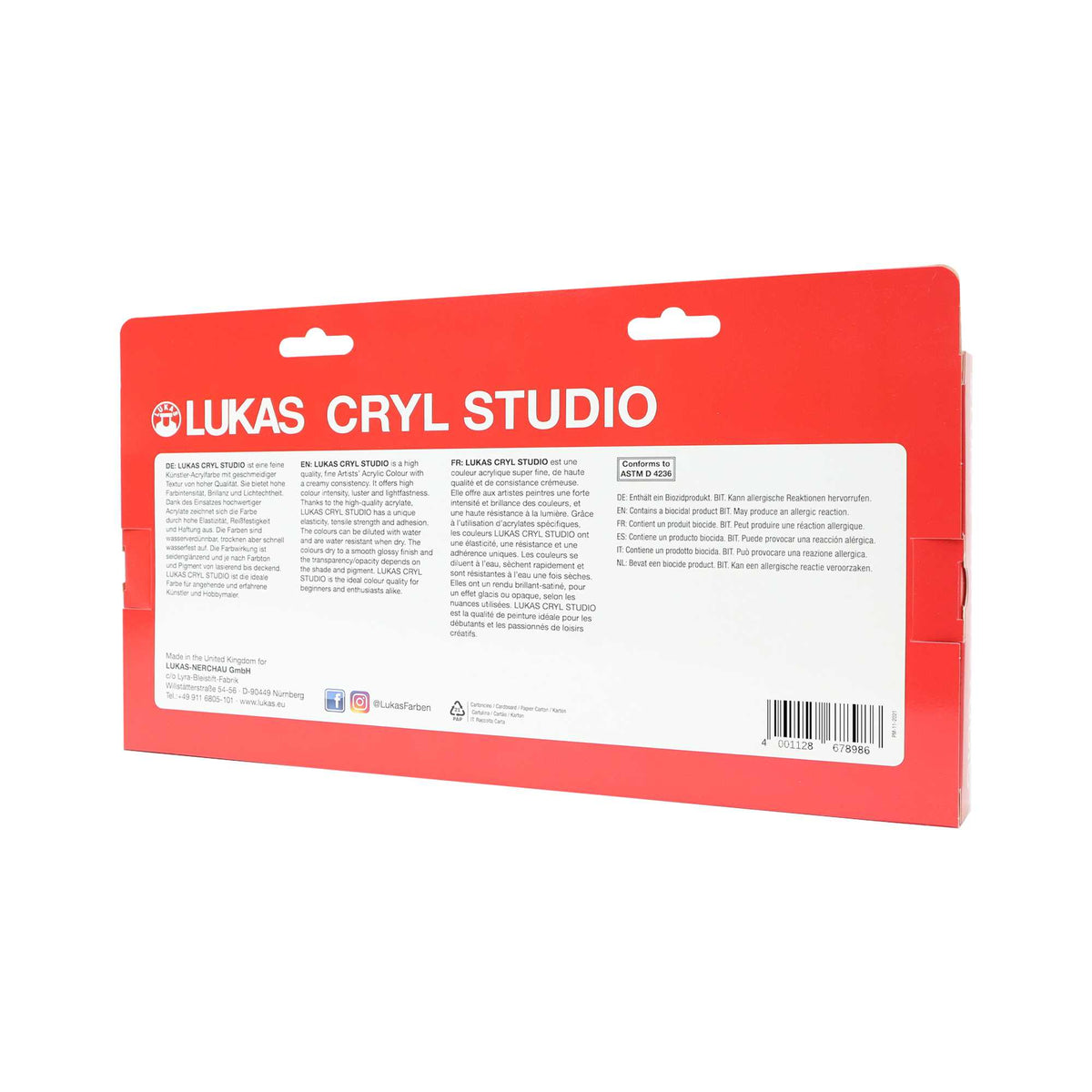 Zestaw farb akrylowych LUKAS Cryl Studio 9 x 100 ml