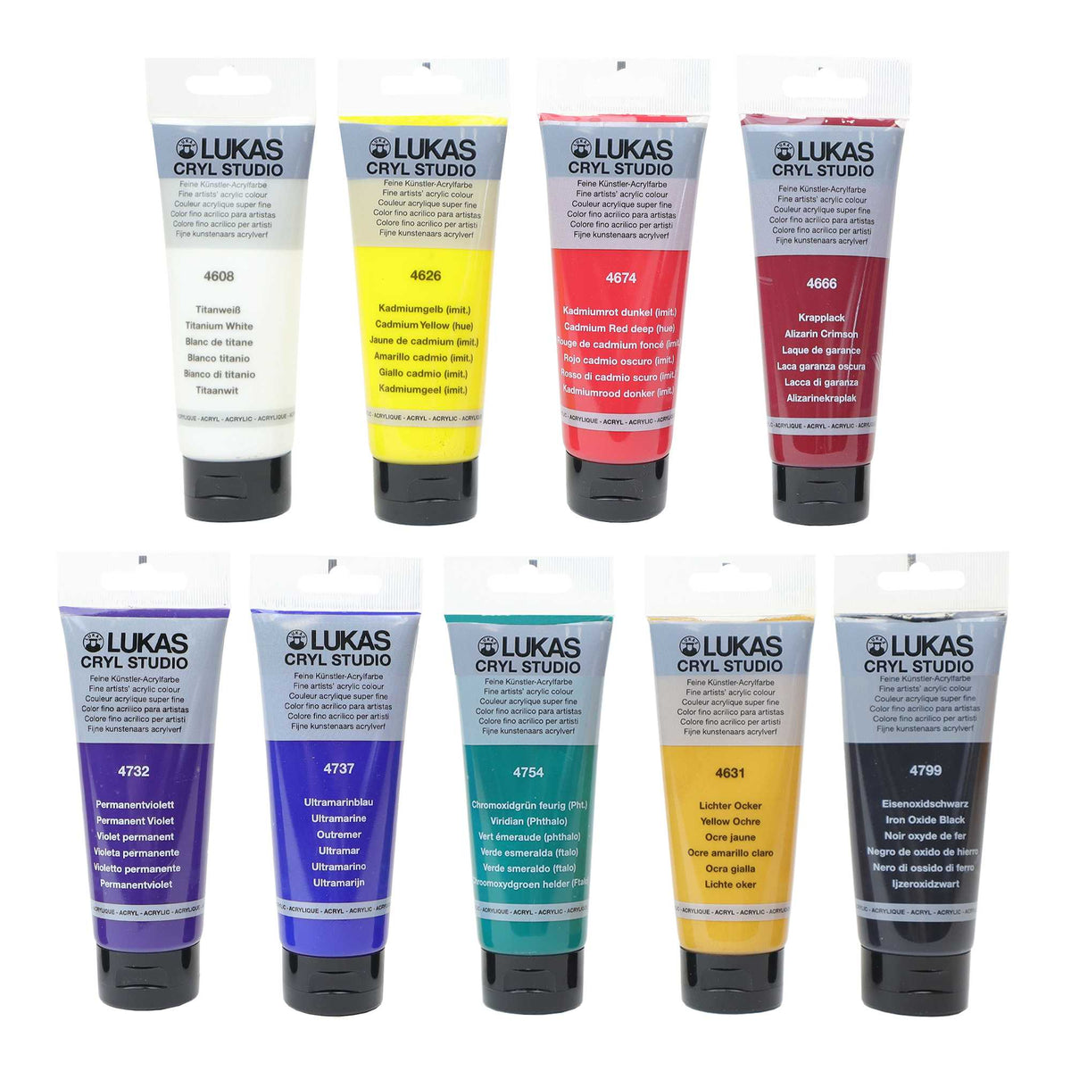 Zestaw farb akrylowych LUKAS Cryl Studio 9 x 100 ml
