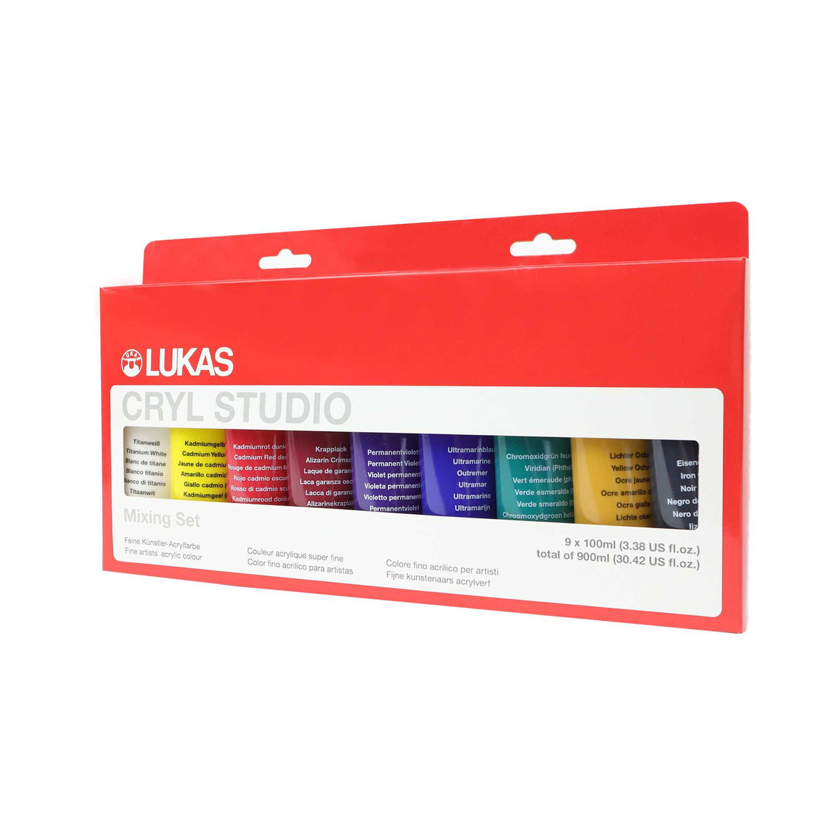 Zestaw farb akrylowych LUKAS Cryl Studio 9 x 100 ml