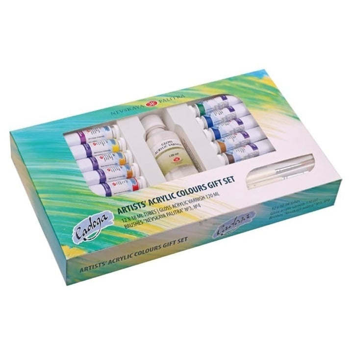 Zestaw farb akrylowych na prezent - Ladoga Gift Set / 15 elementów | Artmie