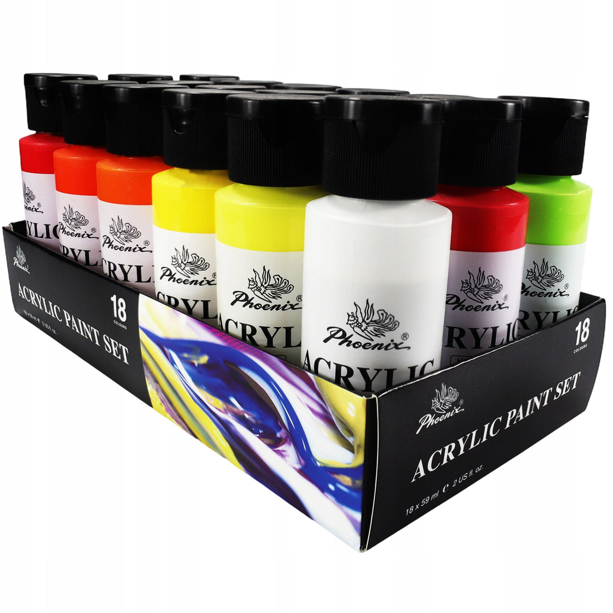 Zestaw farb akrylowych Phoenix 18 x 59 ml