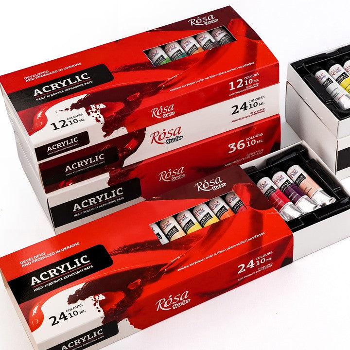 Zestaw farb akrylowych ROSA STUDIO | 12x10 ml — zdjęcie 3
