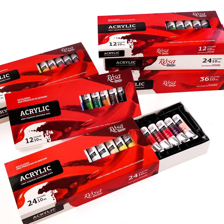 Zestaw farb akrylowych ROSA STUDIO | 12x10 ml — zdjęcie 4