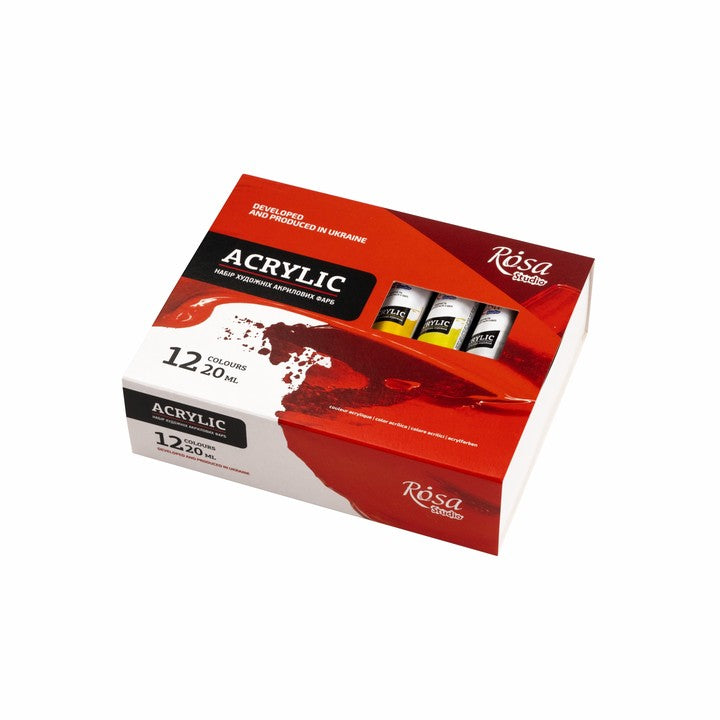 Zestaw farb akrylowych ROSA STUDIO | 12x20 ml — zdjęcie 1