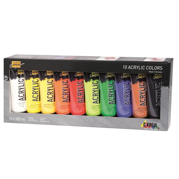Zestaw farb akrylowych Solo Goya / 10 szt x 100 ml | Artmie