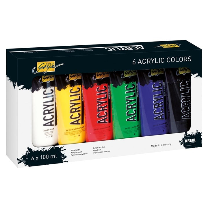 Zestaw farb akrylowych Solo Goya / 6 x 100 ml | Artmie