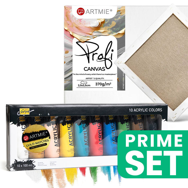 Zestaw farb akrylowych Solo Goya - ARTMIE Gold Matches with Canvas | Artmie