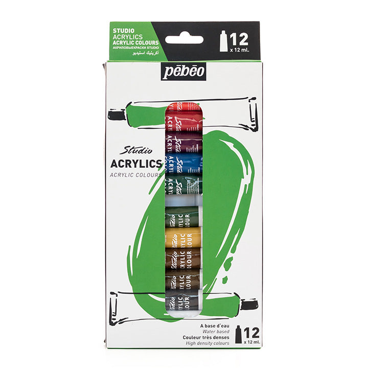 Zestaw farb akrylowych Studio Pebeo  12 x 12 ml | Artmie