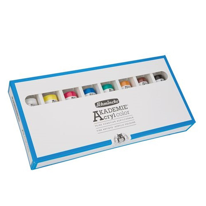 Zestaw farb akrylowych w tubach Schmincke AKADEMIE 8 x 60 ml | Artmie