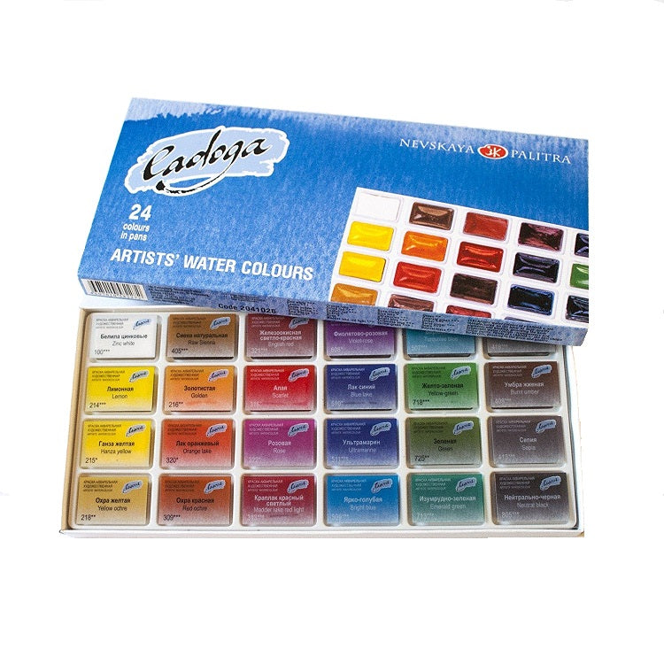 Zestaw farb akwarelowych artystycznych Ladoga / 24 szt x 2,5 ml | Artmie