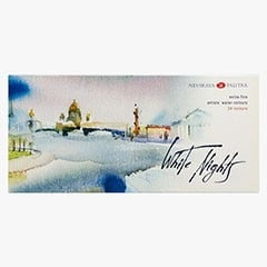 Zestaw farb akwarelowych artystycznych White Nights od Nevskaya Palitra / 24 szt x 2,5 ml | Artmie