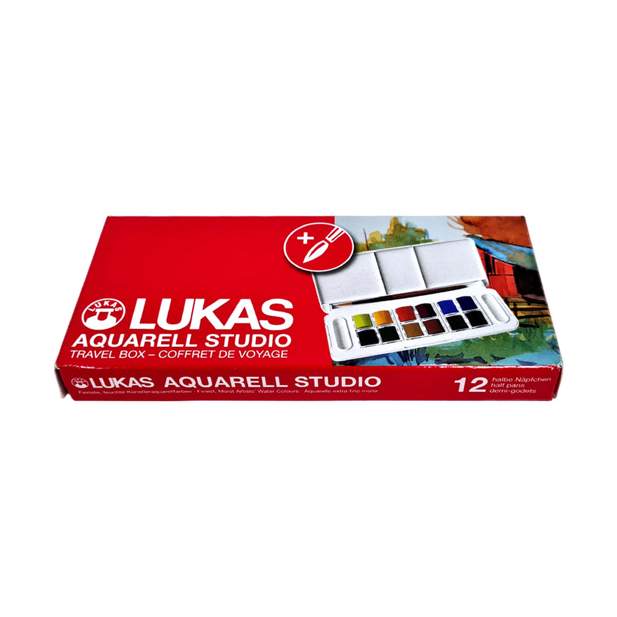 Zestaw farb akwarelowych LUKAS Studio w plastikowym pudełku - 13 el.