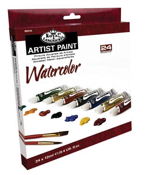 Zestaw farb Watercolor Royal & Langnickel / 24 szt x 12 ml | Artmie