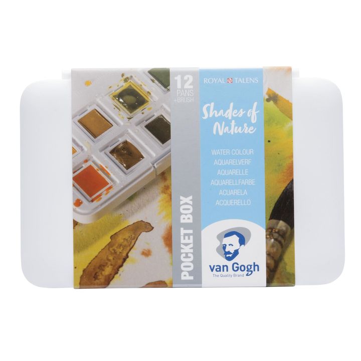 Zestaw farb akwarelowych Van Gogh - odcienie naturalne / 12 szt. | Artmie