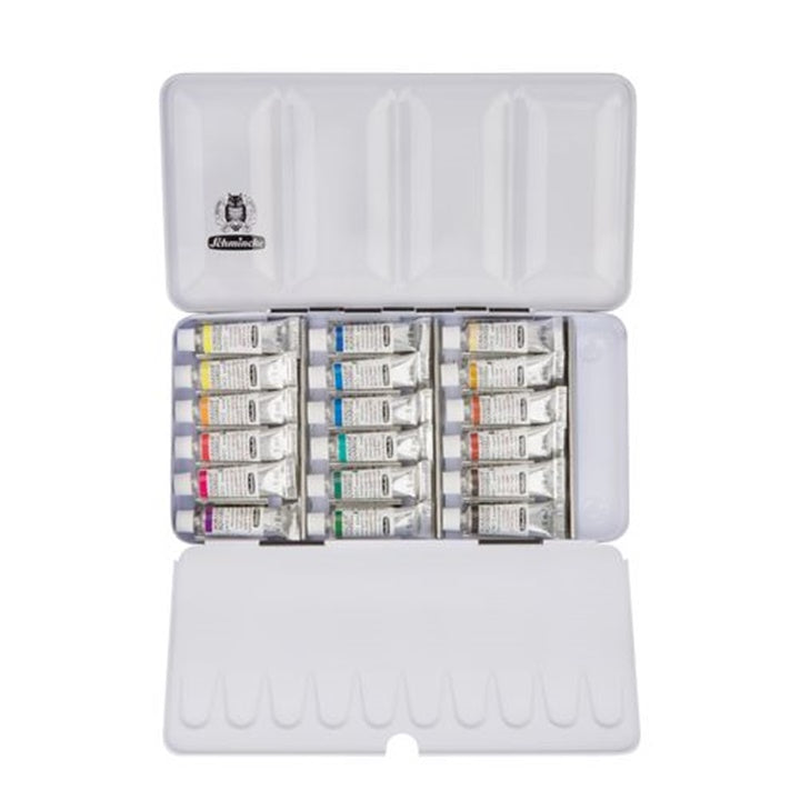 Zestaw farb akwarelowych w tubach Schmincke HORADAM metalowa kaseta | 18 x 5 ml | Artmie