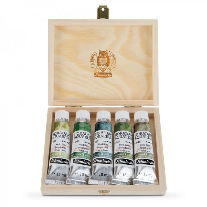 Zestaw farb akwarelowych w tubach Schmincke Super Granulation 5x15ml | Set forest | Artmie