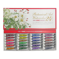 Zestaw farb akwarelowych w tubkach Botanical - Holbein / 24 x 5 ml | Artmie