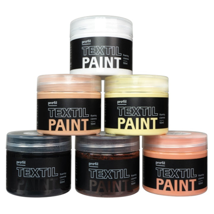 Zestaw farb do ciemnych tkanin Profil - Human touch 6 x 50 ml | Artmie