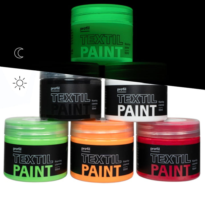 Zestaw farb do ciemnych tkanin Profil - Rebel  6 x 50 ml | Artmie