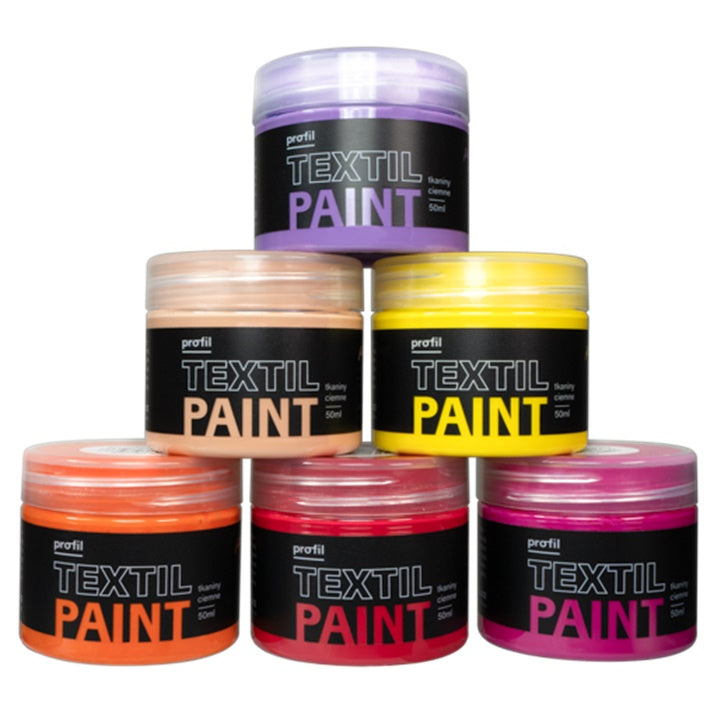 Zestaw farb do ciemnych tkanin Profil - SUNSET BOULEVARD 6 x 50 ml | Artmie