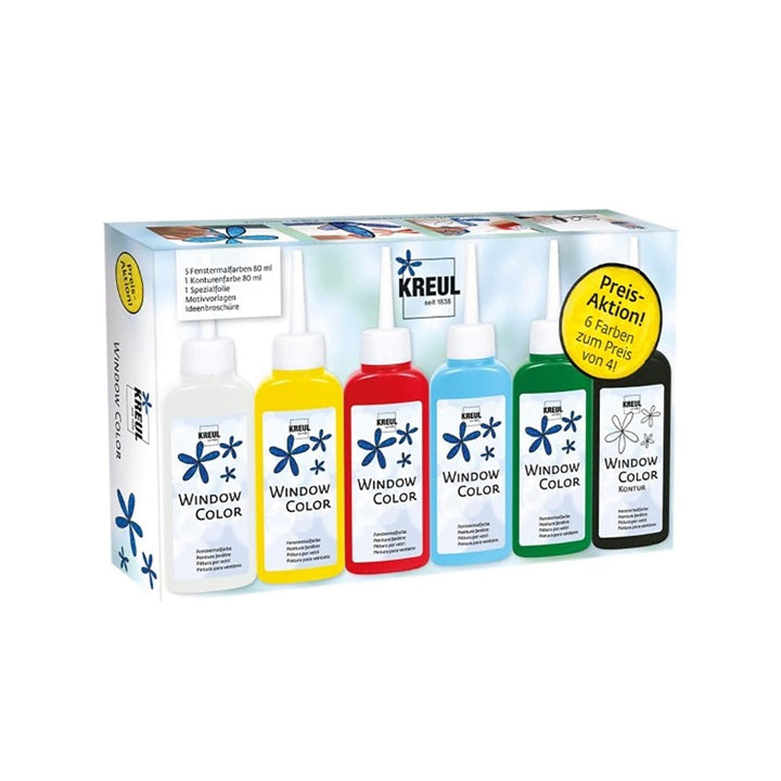 Zestaw farb do malowania na szkle KREUL | Artmie