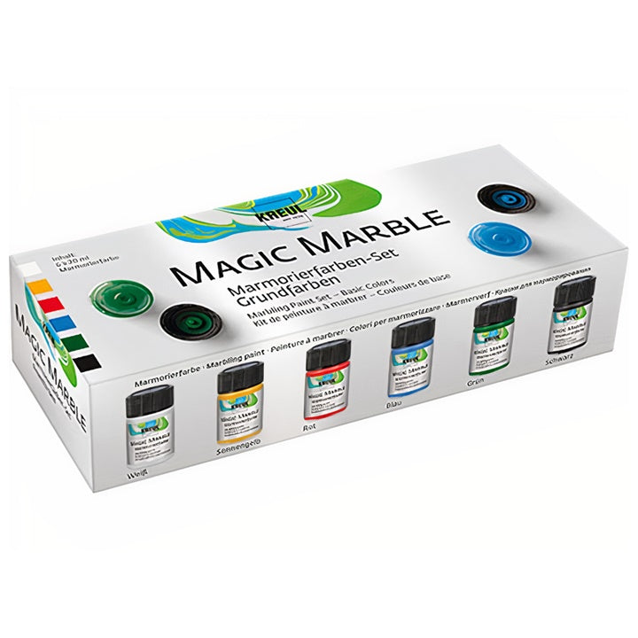 Zestaw farb do marmurkowania Hobby Line - Magic Marble / 6 szt x 20 ml | Artmie