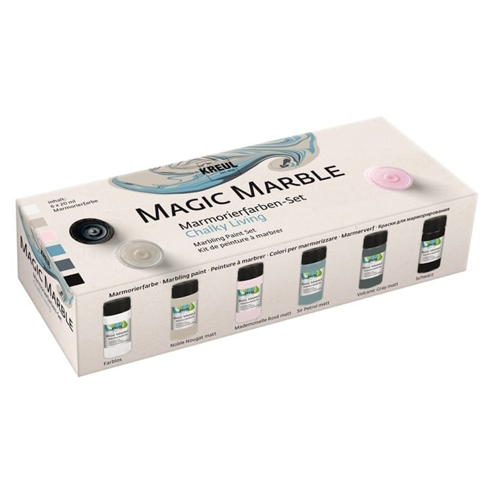 Sada farieb na mramorovanie Kreul Magic Marble Chalky 6x20 ml | artmie.pl