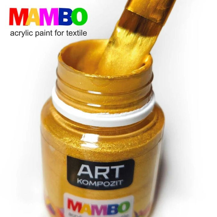 Zestaw farb metalicznych MAMBO do tekstyliów i skóry | Artmie