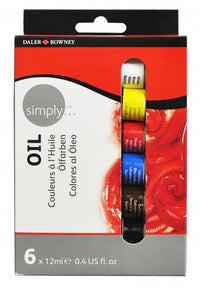 Daler Rowney simply zestaw farb olejnych / 6 x 12 ml | Artmie