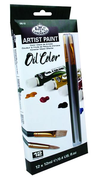 Zestaw farb olejnych Oil Color Artist Paint by Royal & Langnickel / 12 szt x 12 ml | Artmie