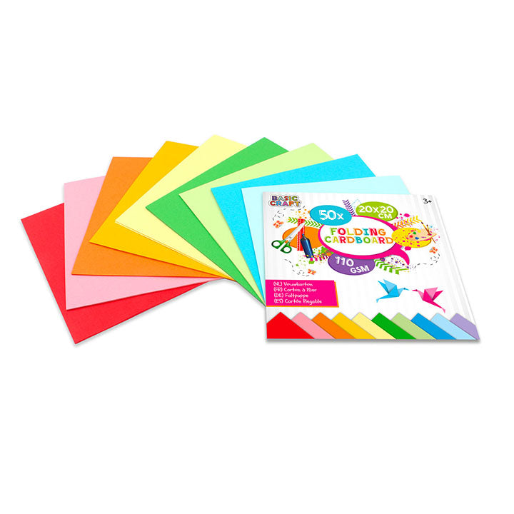 Zestaw kolorowych papierów 50 szt. | różne rozmiary | Artmie