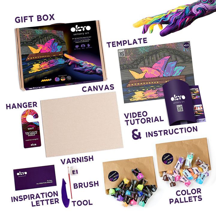 Zestaw kreatywny 3D OKTO "Opera w Sydney" 30 x 40 cm | Artmie