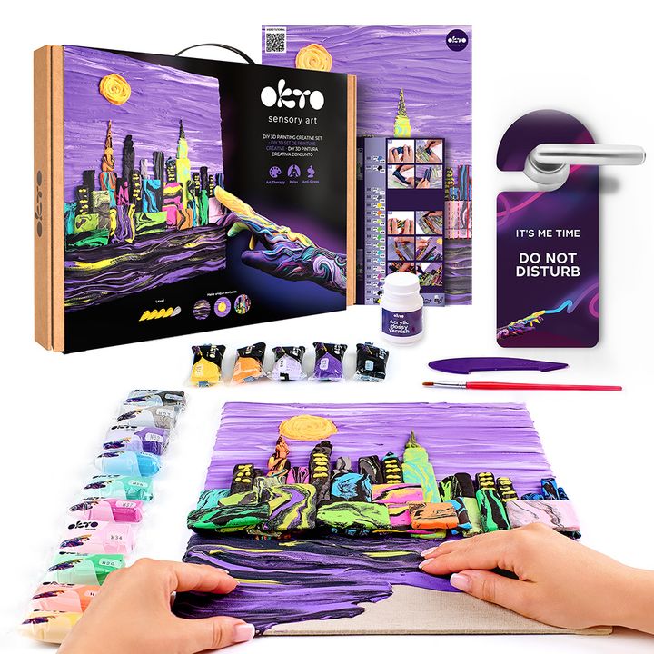 Zestaw kreatywny 3D OKTO "Skyline New York" 30 x 40 cm | Artmie