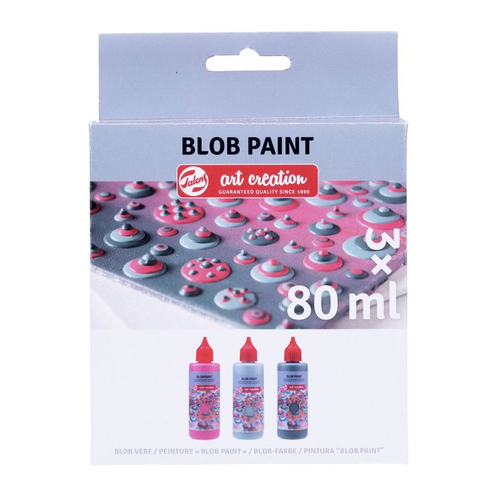 Zestaw kreatywny Art Creation Blob Paint różowy 3 x 80 ml | Artmie