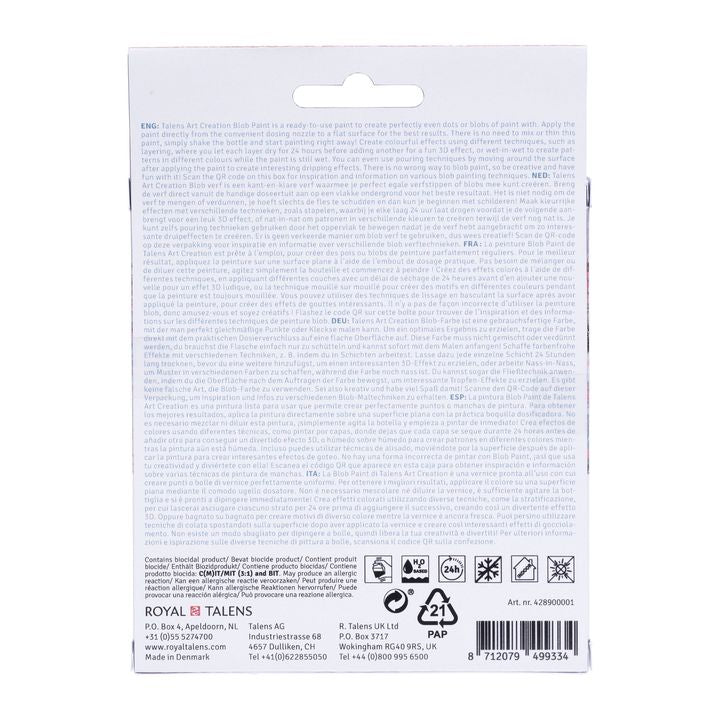 Zestaw kreatywny Art Creation Blob Paint różowy 3 x 80 ml | Artmie