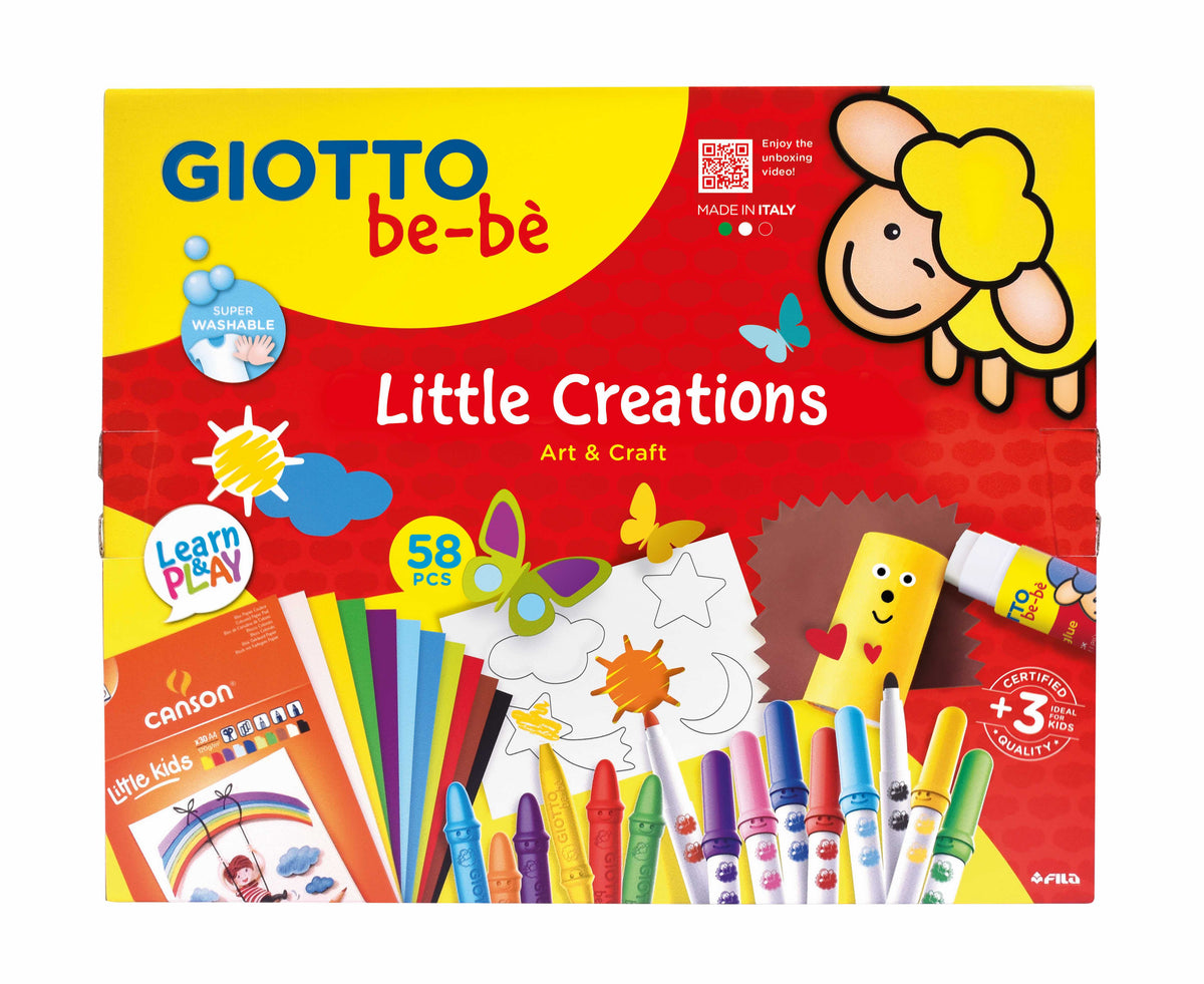 Zestaw kreatywny do prac plastycznych GIOTTO be-bè Little Creations 58 szt.